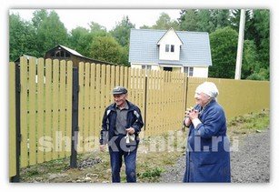 Фото забора штакетник RAL 1014 бежевый в Архангельске